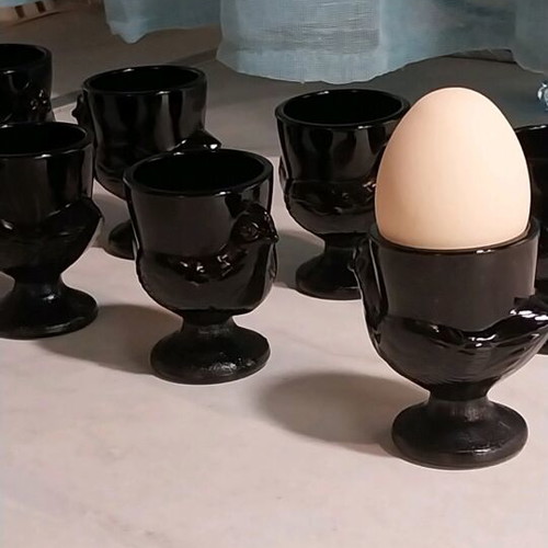 Vintage Luminarc egg cups set of 8, like new, French