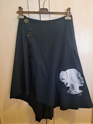 BSB Collection asymmetrical black skirt XS like new, 100% cotton