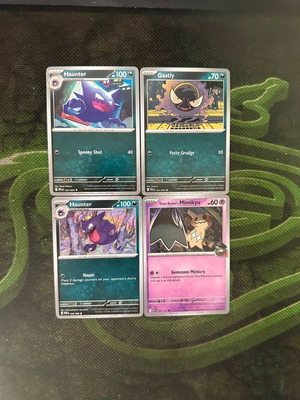 Haunter and Gastly Pokemon cards