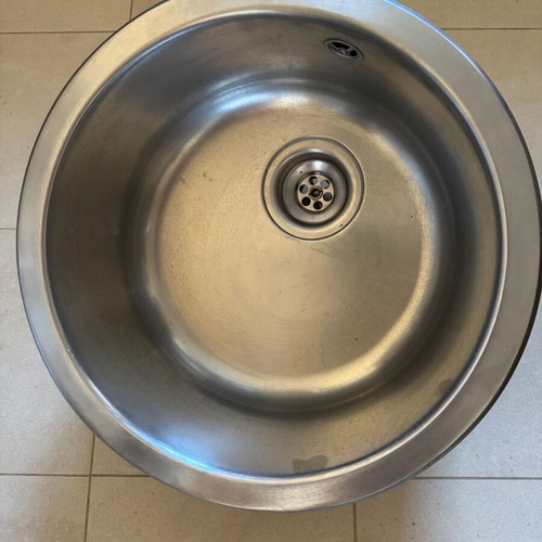Teka round stainless steel inset sink used
