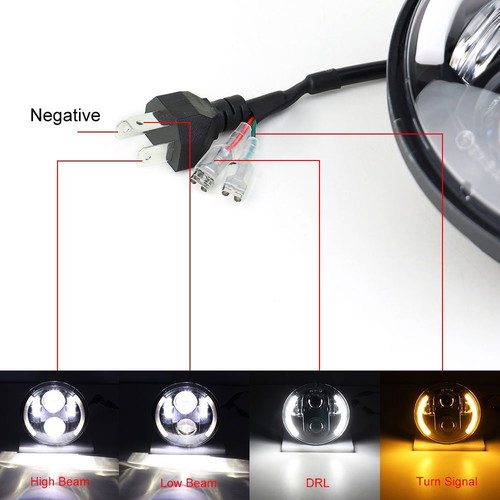 HALO Ring LED Headlight Projector 5.75 Inch with Integrated Indicators new