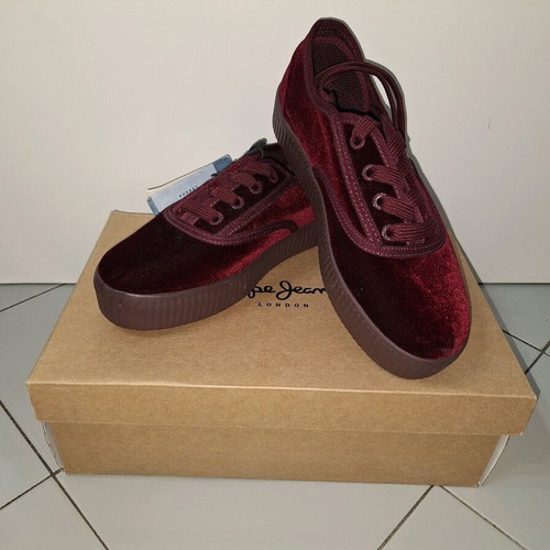 Pepe Jeans Hannah Velvet women's sneakers red new, size 37