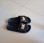 Michael Kors Gilmore sandals size 38, like new, black and gold