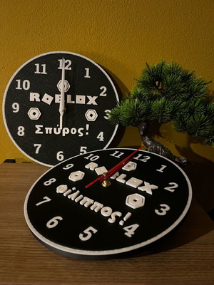 Roblox wall clock with custom name, new, analog