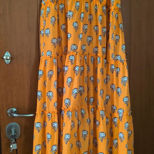 Karavan maxi dress like new with artichoke pattern