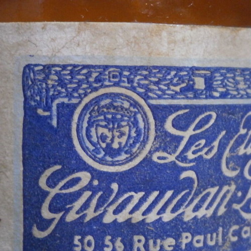 EMPTY PHARMACY BOTTLE VINTAGE FRENCH RARE YELLOW SODIUM
