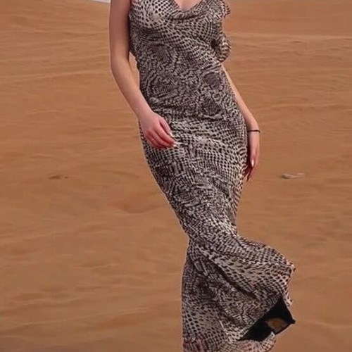 Zara Mermaid Dress worn once, gray, XS