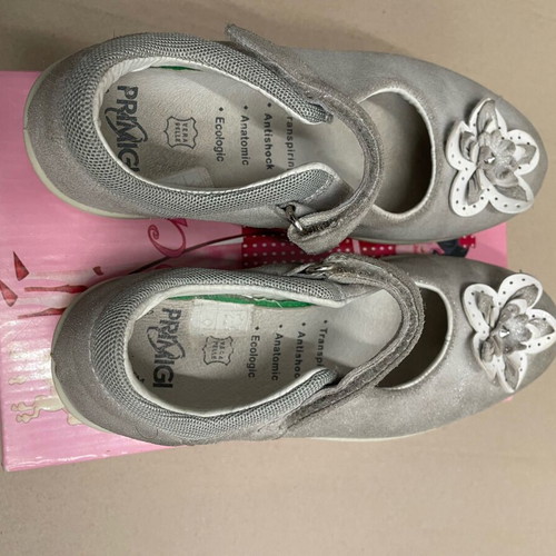 Primigi ballerinas used, leather, grey silver, size 31