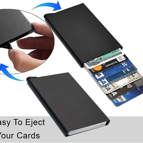 Metal Security Card Wallet new, black