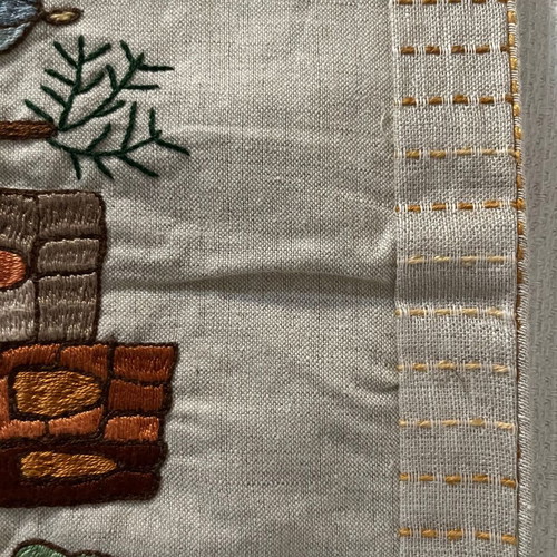 Decorative Pillowcase with Handmade Village Embroidery new