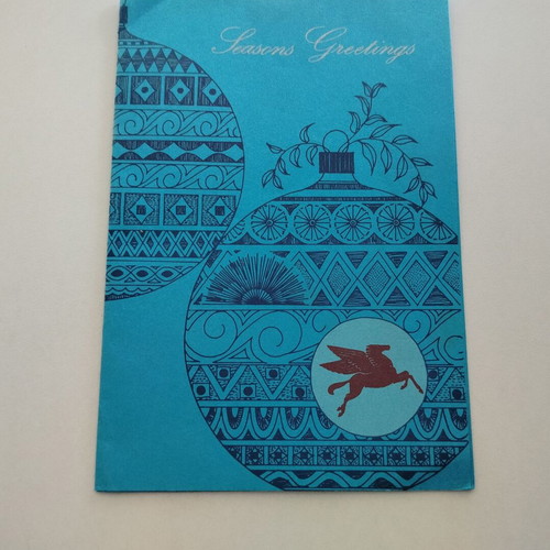 Mobil greeting card used, 70s era