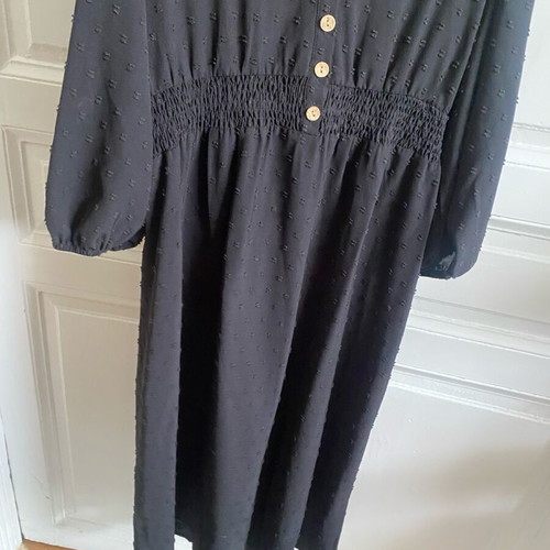 Black dress with buttons like new, size M