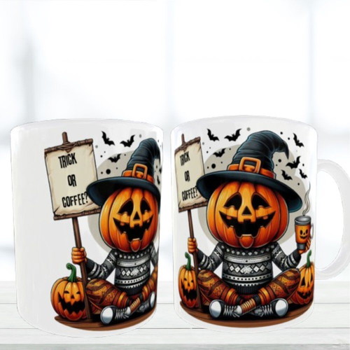 Ceramic white mug 325 ml Halloween new