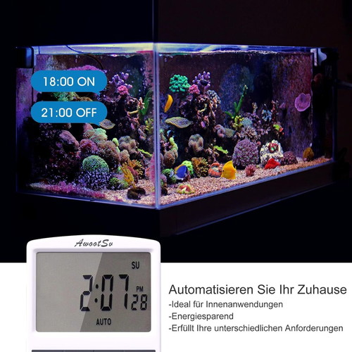 Digital weekly timer switch, electronic programmer 230V