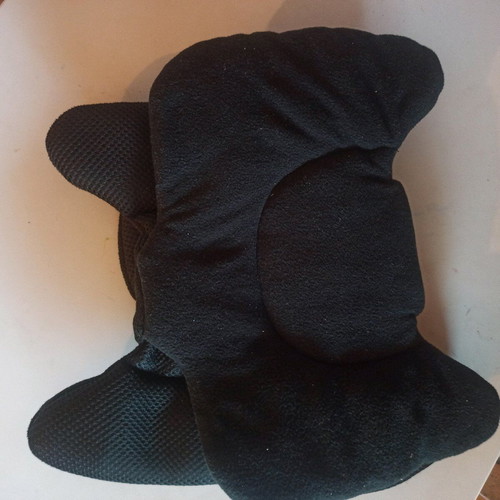 Double baby stroller cushion new, reversible, black