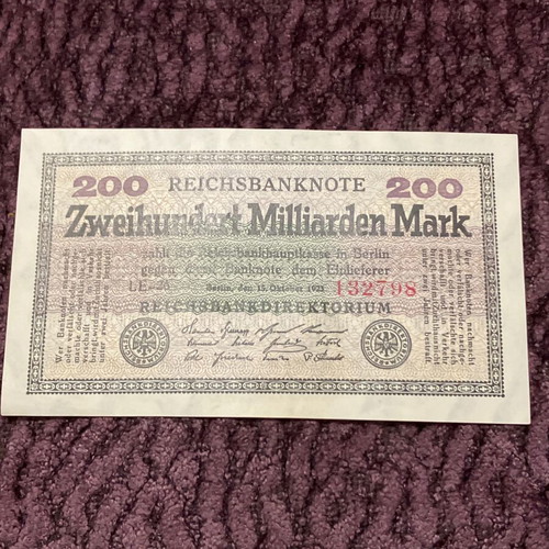 German banknote of Weimar Republic 1923 like new