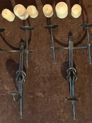 Decorative candlesticks set like new, 2 pieces