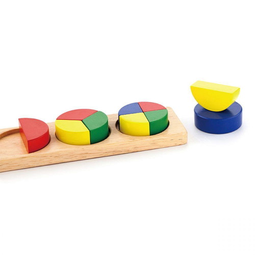 Wooden children's puzzle like new, colors and shapes