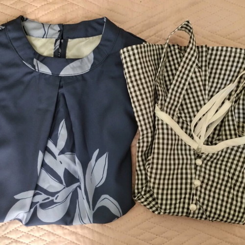 Set of 2 Shein sleeveless tops like new, white and blue
