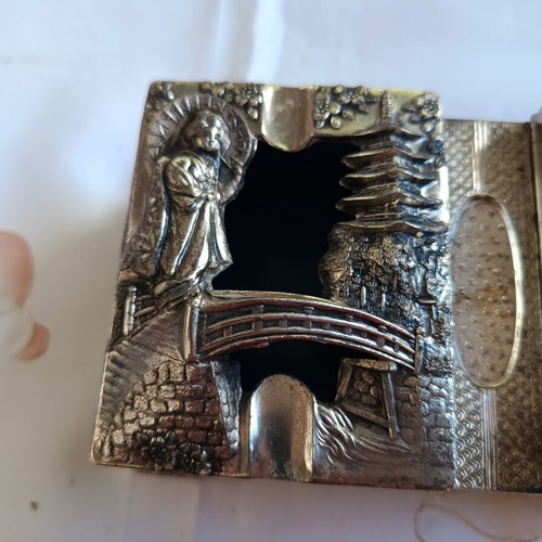 Japanese Silver Plated Smoking Set used with Detachable Ashtray 1950–1955