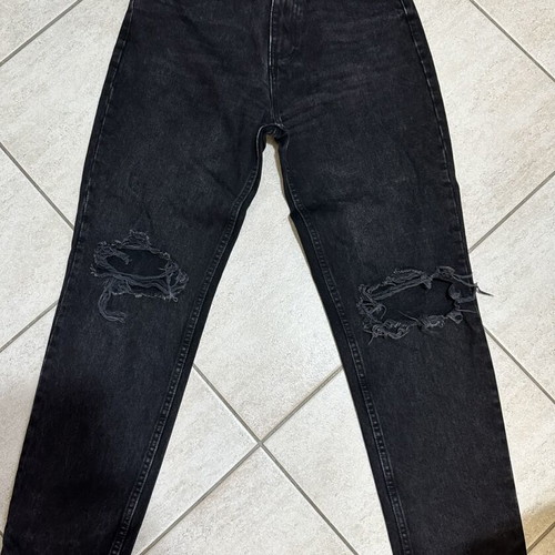 Denim high-waist jeans black Zara new, Small