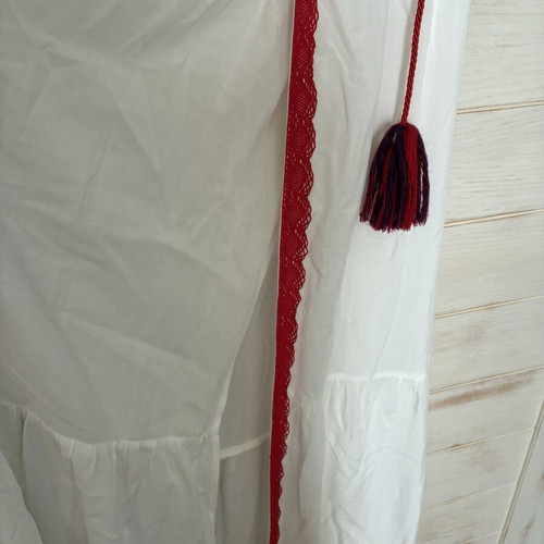 Long summer kaftan dress like new with handmade tassel belt