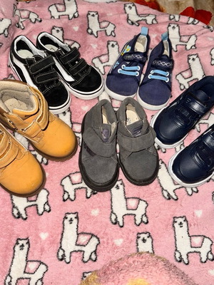 Boys' shoes used, set of 5 pairs, size 22-22.5 toddler