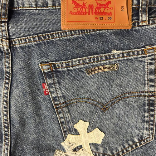 Levi's x Chrome Hearts jeans W52 L30, blue and black