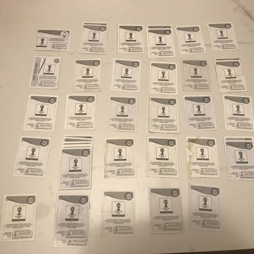 Panini World Cup 2014 stickers used, 29 different