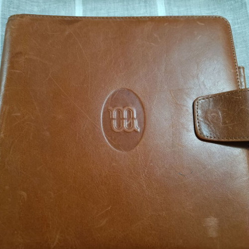 Filofax leather agenda used, handmade, collectible