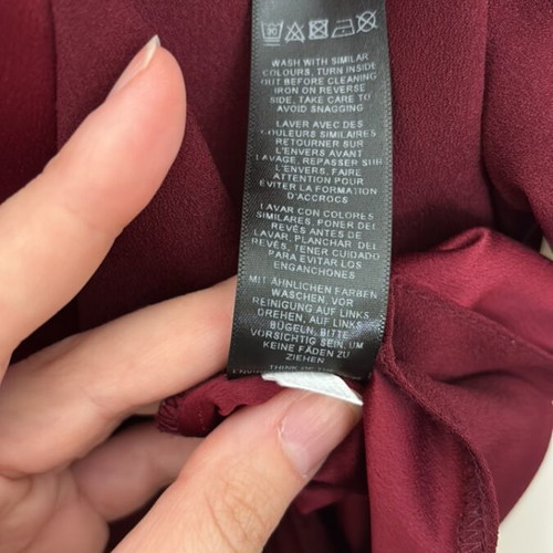 ASOS Crop Short-Sleeve Shirt Bordeaux like new