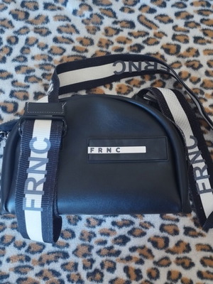 FRNC black crossbody bag used, eco leather