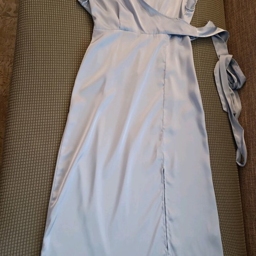 Maxi wrap dress blue Shein new, size M