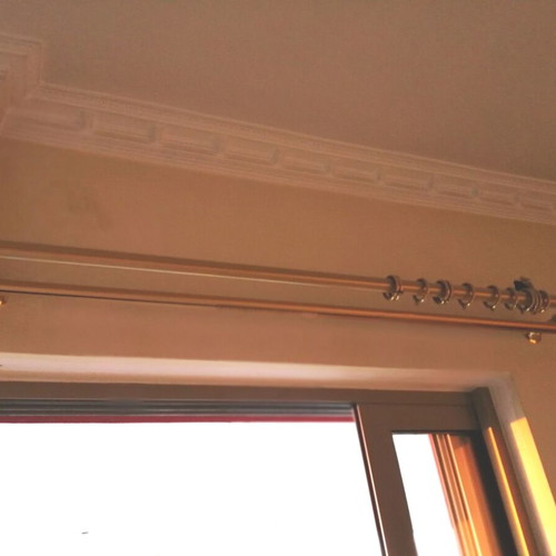Zogometal double curtain rods used, set of 7, gold matte Φ35