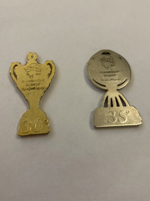 Olympiacos championship collectible cups used, set of 2 from 2000-2001 and 2006-2007