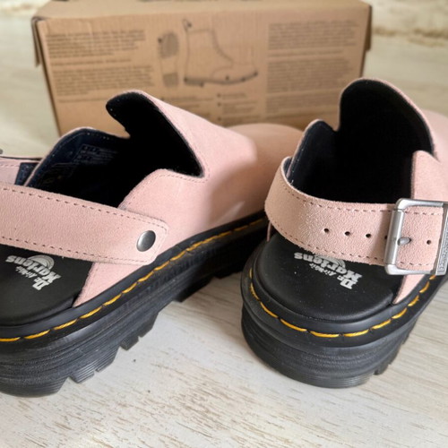 Dr. Martens Zebzag platform mules, powder pink