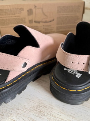 Dr. Martens Zebzag platform mules, powder pink
