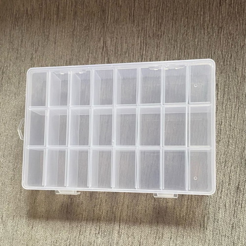 Storage box 24 compartments new, transparent