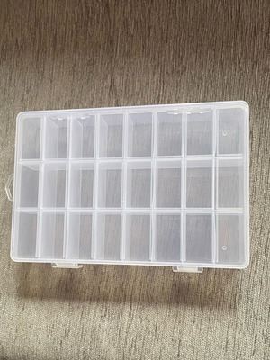 Storage box 24 compartments new, transparent