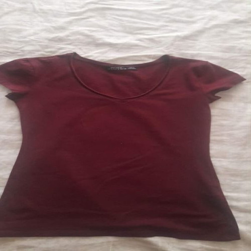 Bershka blouse size S, burgundy, like new