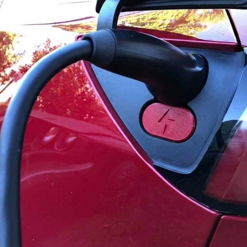 Magnetic CCS Charging Port Cover Red for Tesla electric car