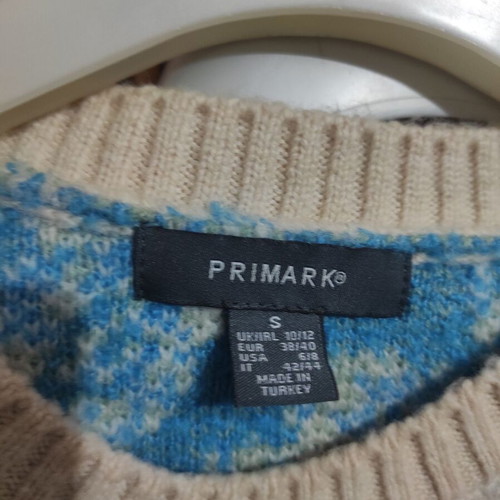Primark women's sweater like new, size S-M, blue and green