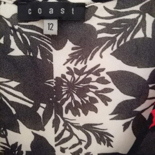 Coast floral blouse like new, size L, black and red