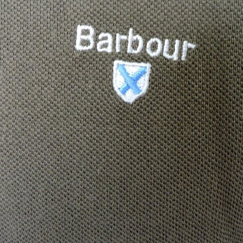 Barbour Khaki Green Polo Shirt, Men's XL