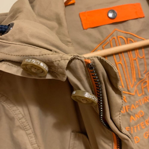 Superdry beige military jacket used, size medium