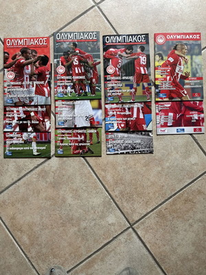 Olympiakos Official Match Programs 2010-11 Set of 11 Like New