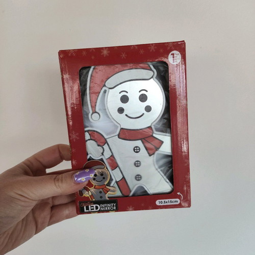 Christmas light mirror Gingerbread Snowman new LED 10.5x15cm