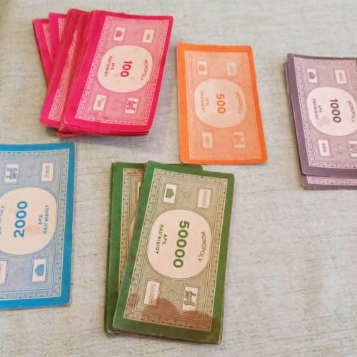 Monopoly game parts Remoundo 1980s used with drachma play money