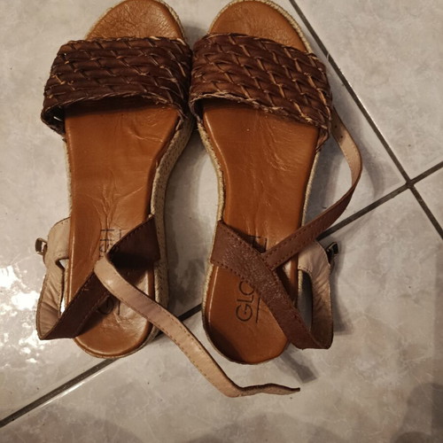 Leather sandals size 37 handmade like new