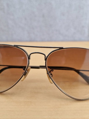 Rayban sunglasses used with metal frame and brown myopic lenses